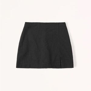 Abercrombie & Fitch Linen-Blend Slit Mini Skort